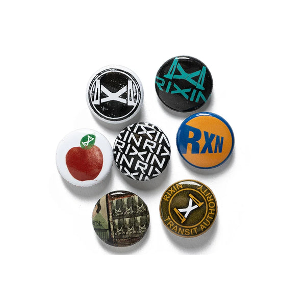Rixin BMX 7 Piece Button / Pin Set - BMXGuru.com / C&W Cycle