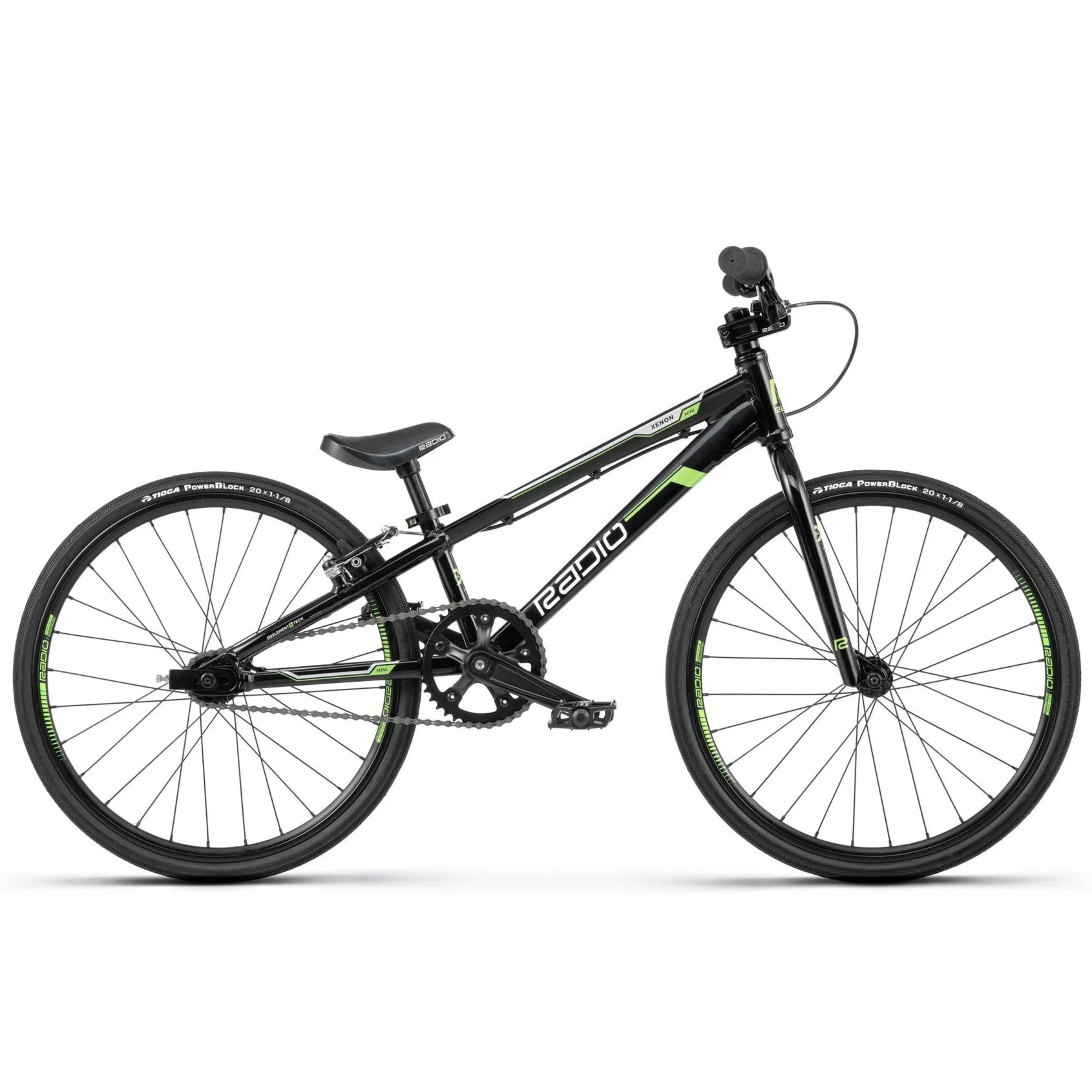 Radio Xenon Mini 20" BMX Race Bike - 17.6"TT - Gloss Black & Green *IN STORE PICK-UP ONLY*
