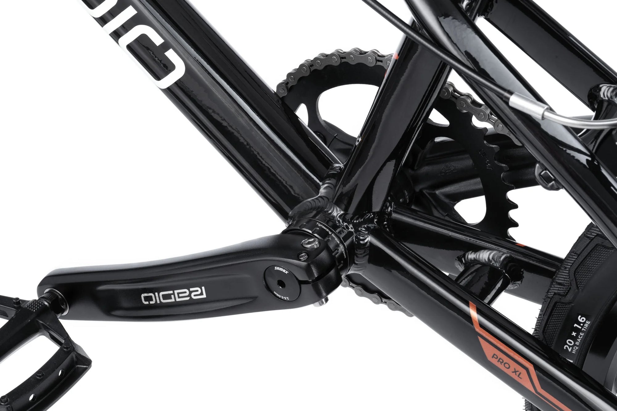 Radio Xenon Pro XL 20" Complete BMX Race Bike - 21.25"TT - Black/Copper