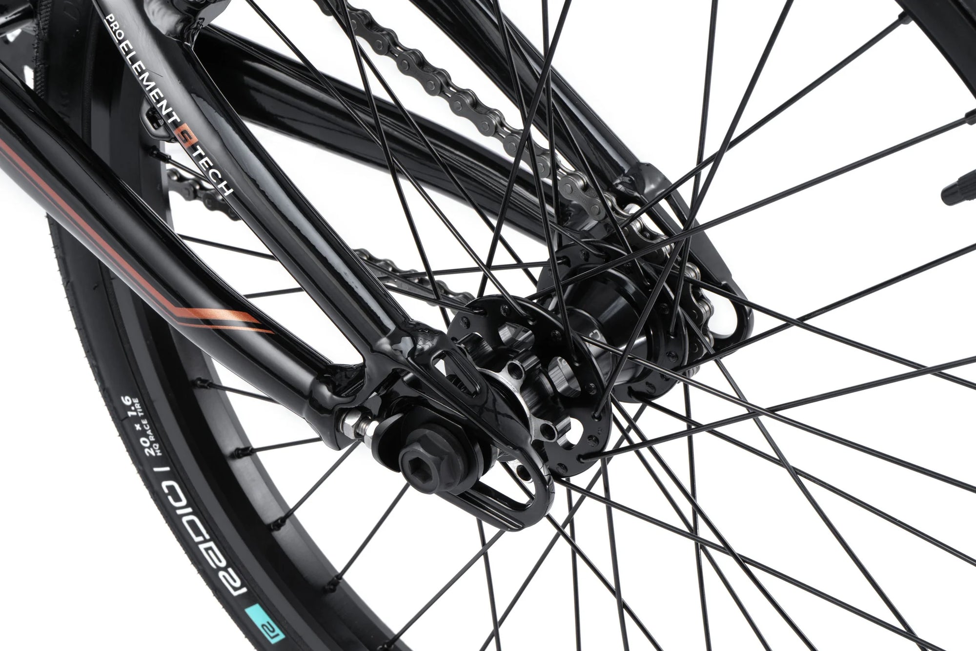 Radio Xenon Pro XL 20" Complete BMX Race Bike - 21.25"TT - Black/Copper