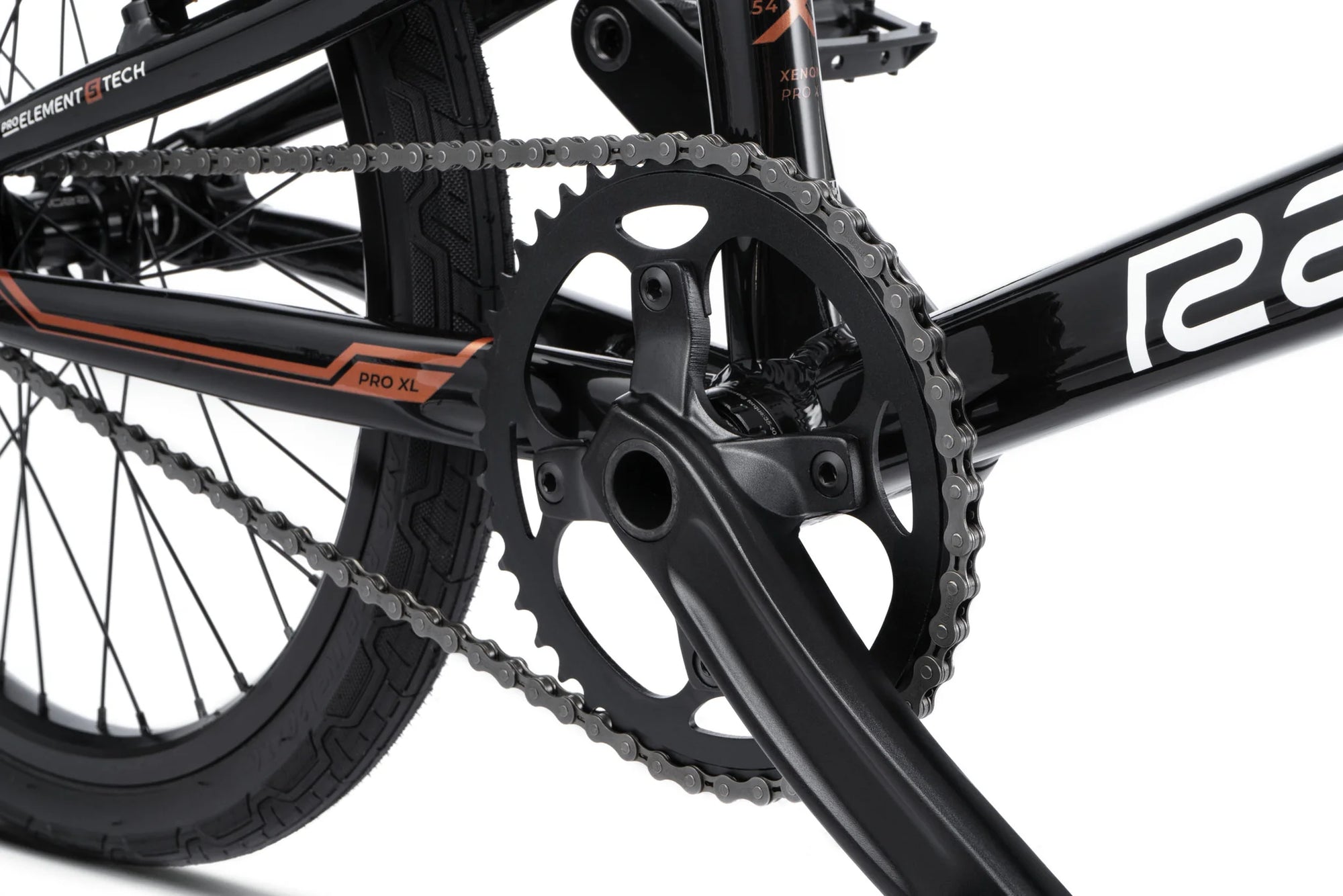 Radio Xenon Pro XL 20" Complete BMX Race Bike - 21.25"TT - Black/Copper