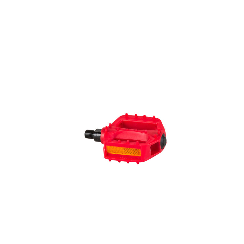 PP Plastic Youth Platform Pedals - 1/2" - Red
