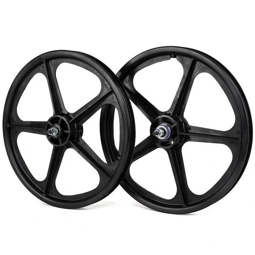 20" Skyway Tuff Wheel II BMX Mag Wheels - Pair - Black - USA Made
