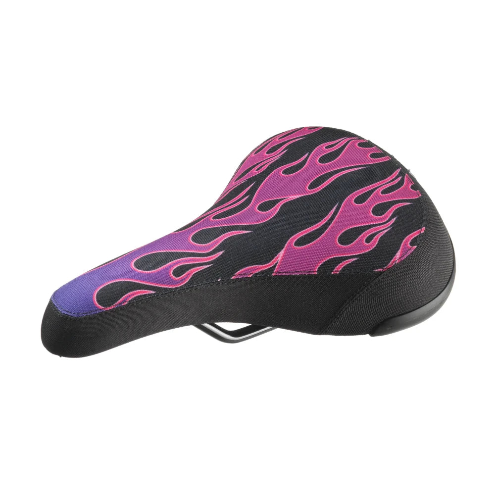 Sunday Flames Railed BMX Seat Purple Pink Black BMXGuru C W Cycle