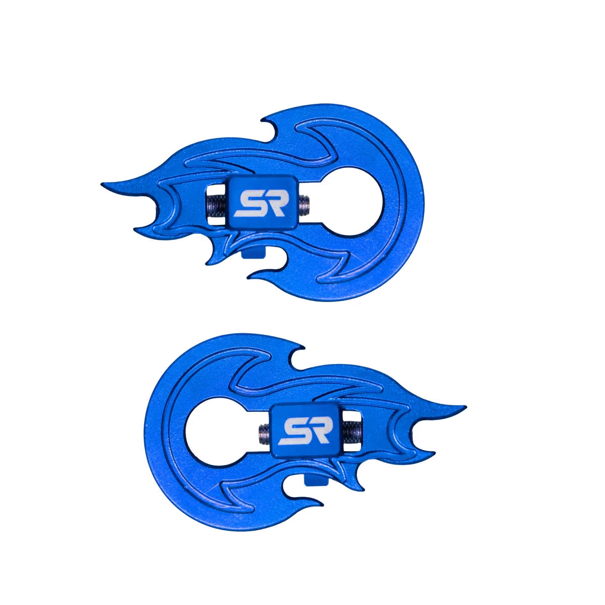 Street Runner Flame Chain Tensioner - 14mm with 3/8" Adapter - Pair - Blue