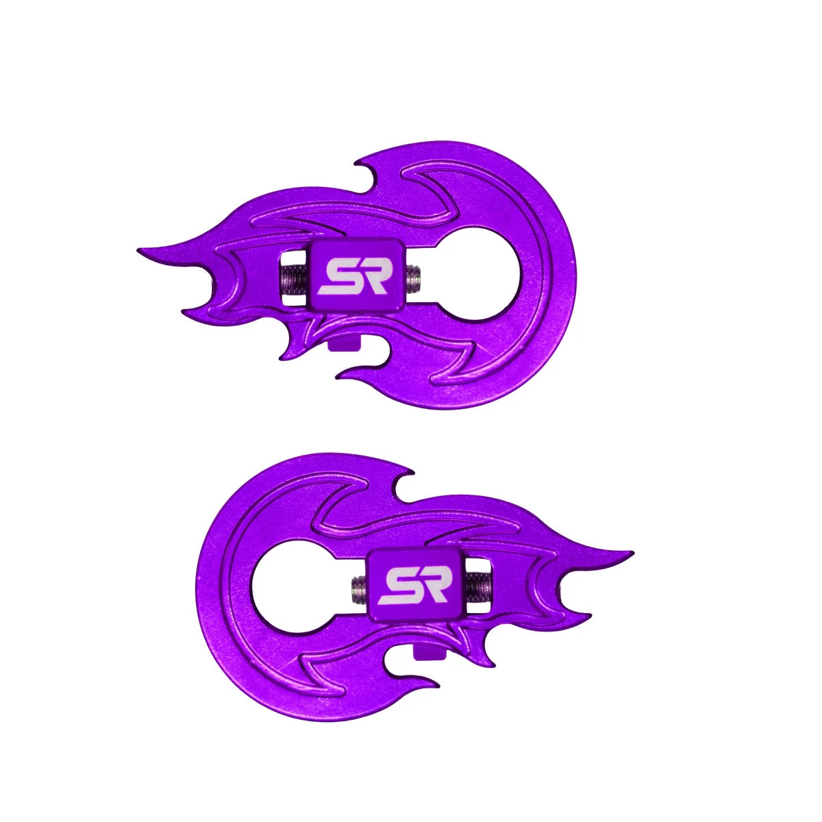 Street Runner Flame Chain Tensioner - 14mm with 3/8" Adapter - Pair - Purple
