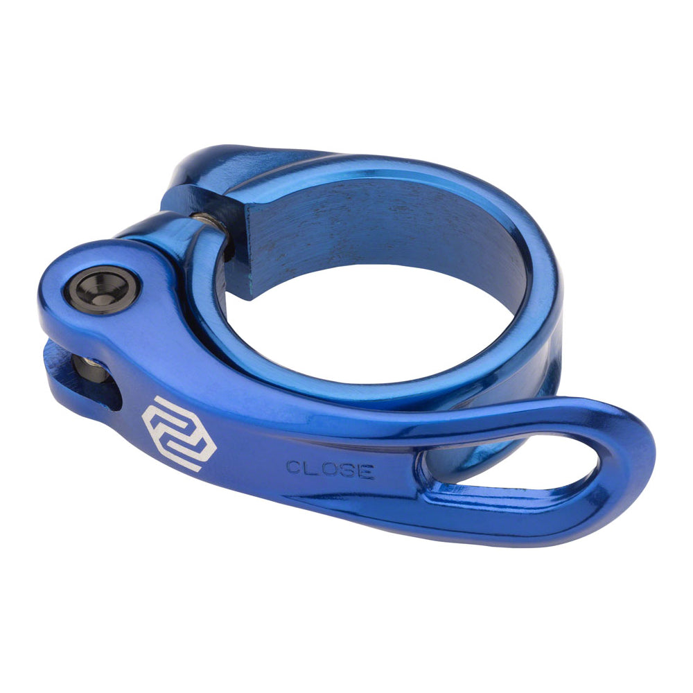 Promax QR-1 Quick-Release Seat Post Clamp - 31.8mm - Blue