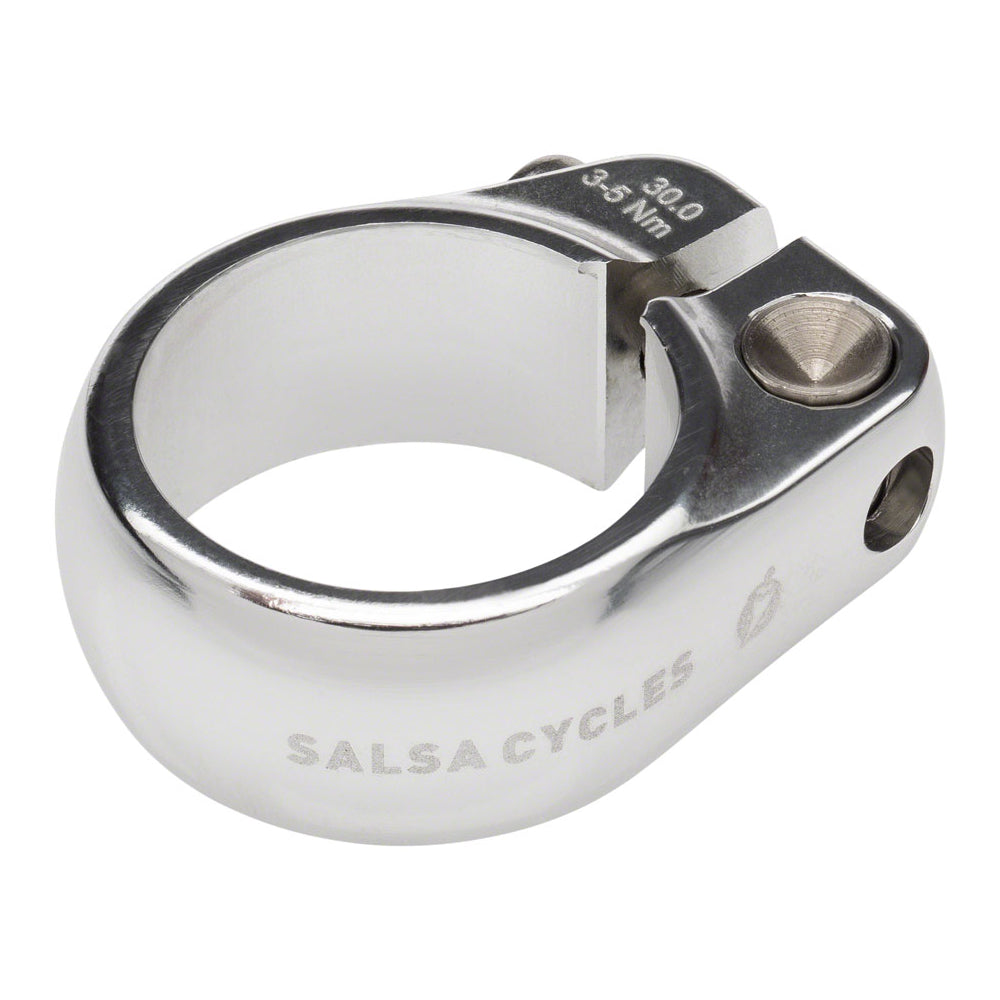 Salsa Lip-Lock Bolt-On Seat Post Clamp - 30.0mm - Silver