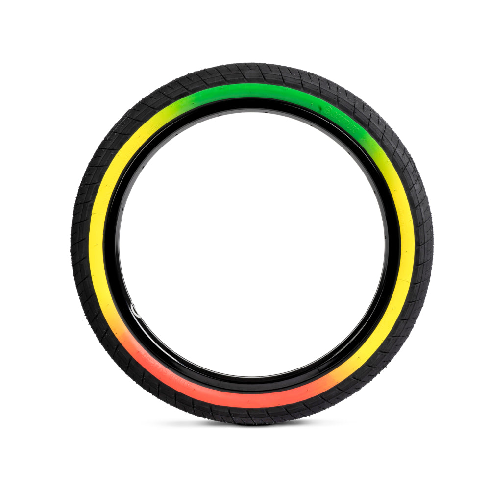Salt Plus Rasta 20x2.40 Salt Plus Sting BMX Tire - Black w/ Rasta Sidewall - BMXGuru ...