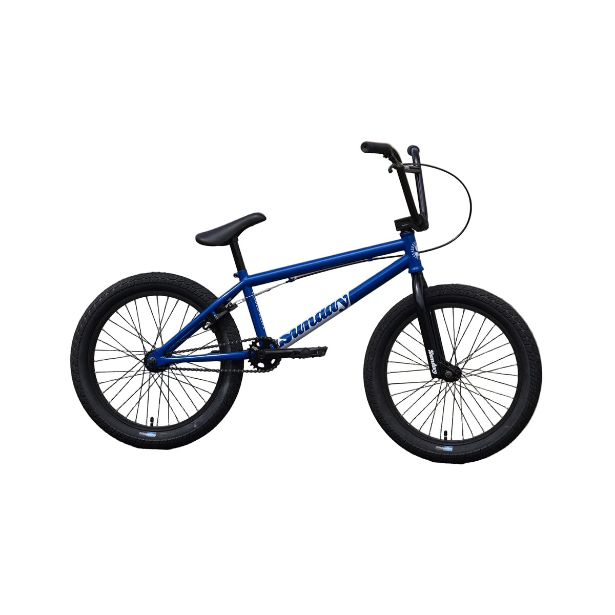 Blue bicycle on a white background