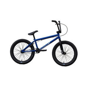 Blue bicycle on a white background