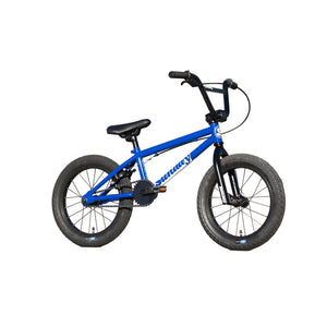 Blue bicycle on white background