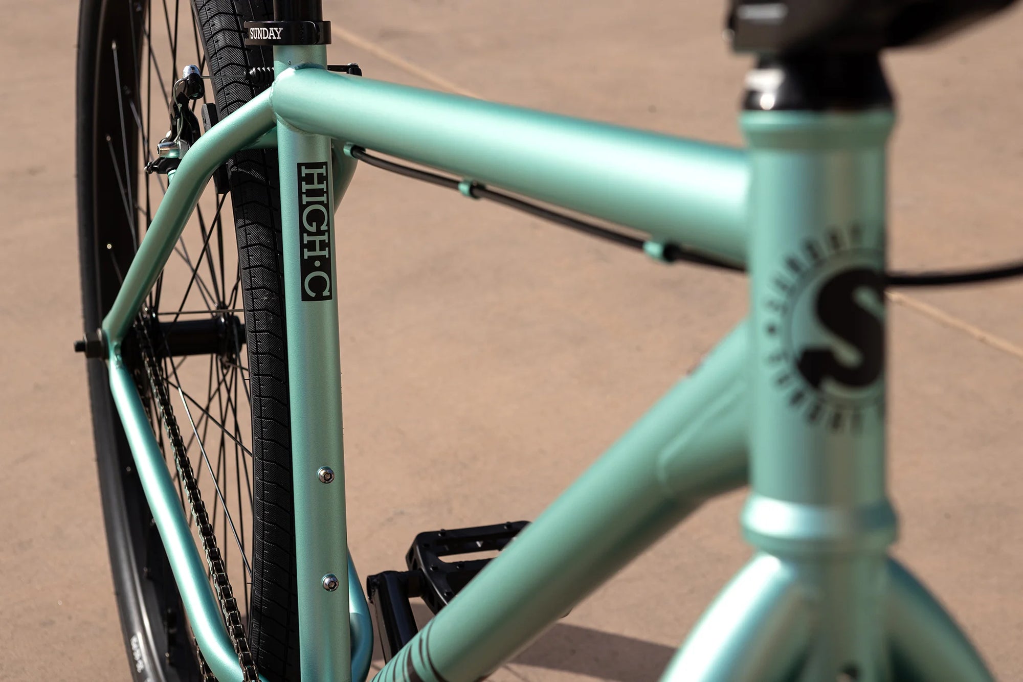 Sunday High C 29" Complete BMX Bike - 23.5"TT - Matte Ice Green