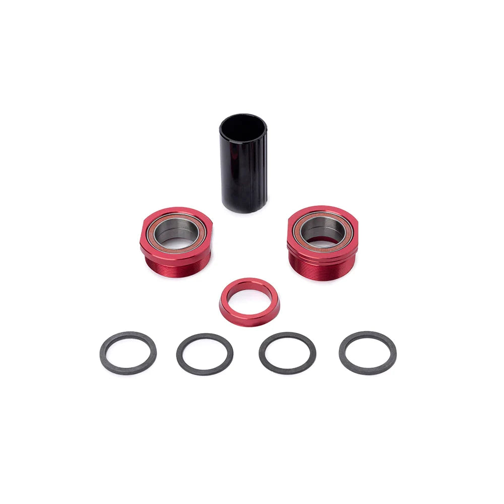 Theory 19mm Euro BMX Bottom Bracket Set - Red