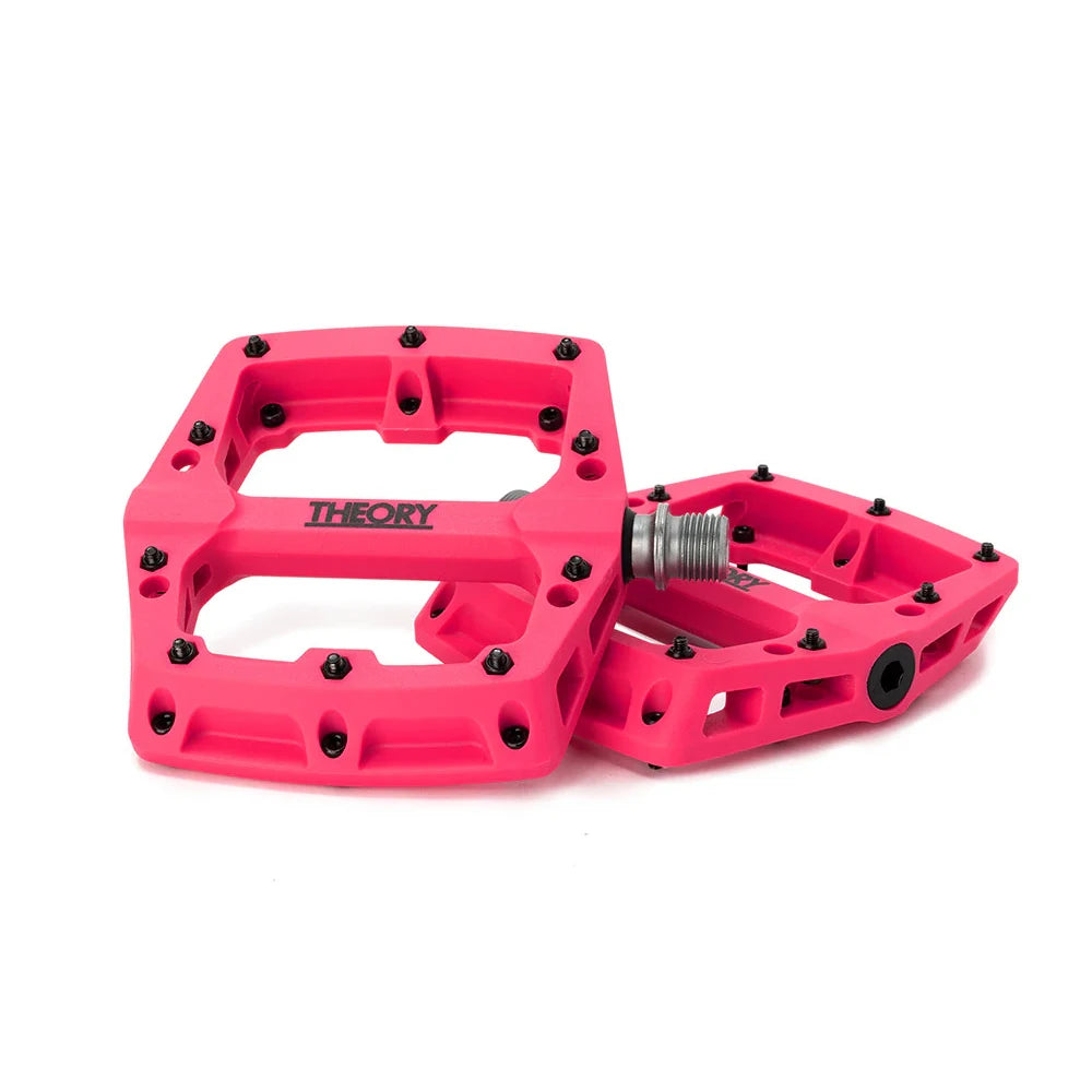 pink bicycle pedals Theory Median PC Pedals (Pink)