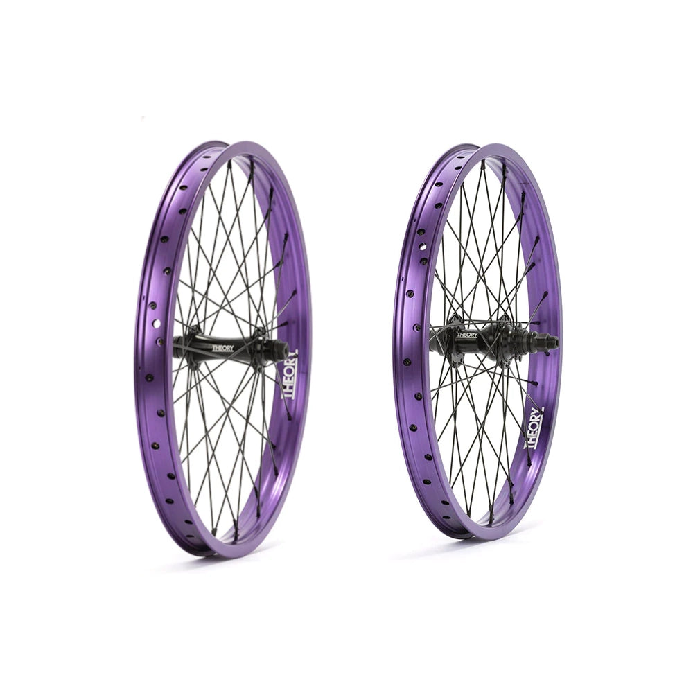 20" Theory Predict BMX Wheelset - 9t RHD - Sealed - Pair - Purple