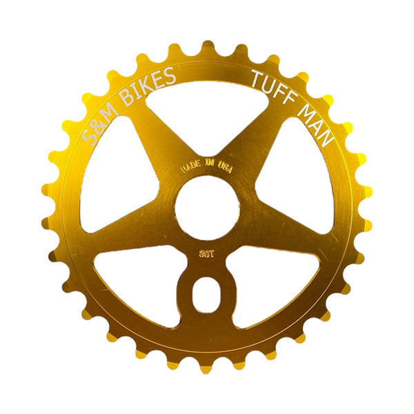 S&M Tuffman 23t BMX Sprocket / Chainwheel - Gold - USA Made