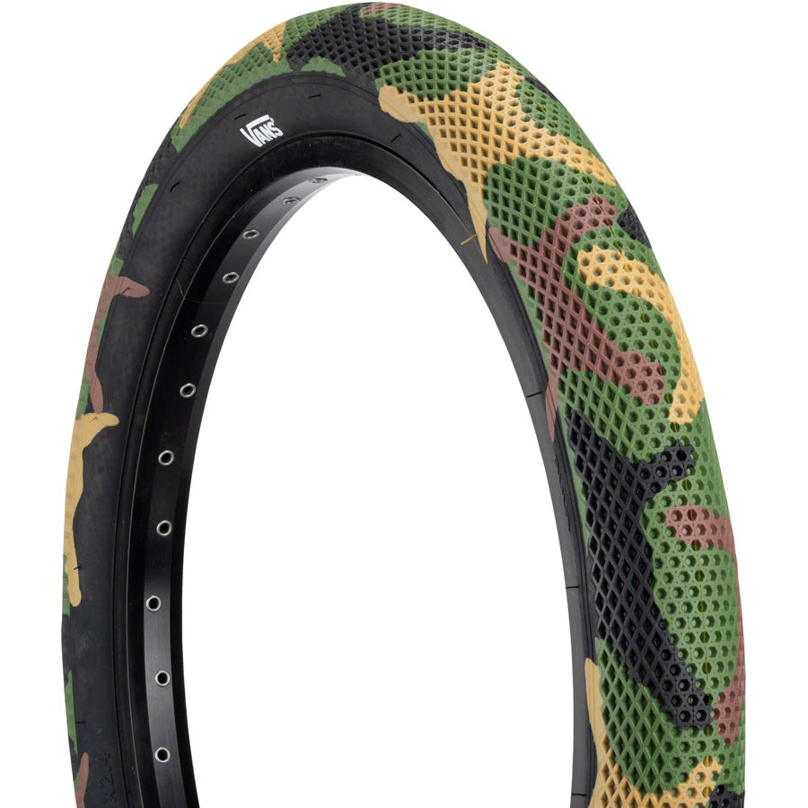 26x2.10 Cult Vans  BMX Tire - Green Camo w/ Black Sidewall