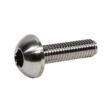 Metal screw on a white background