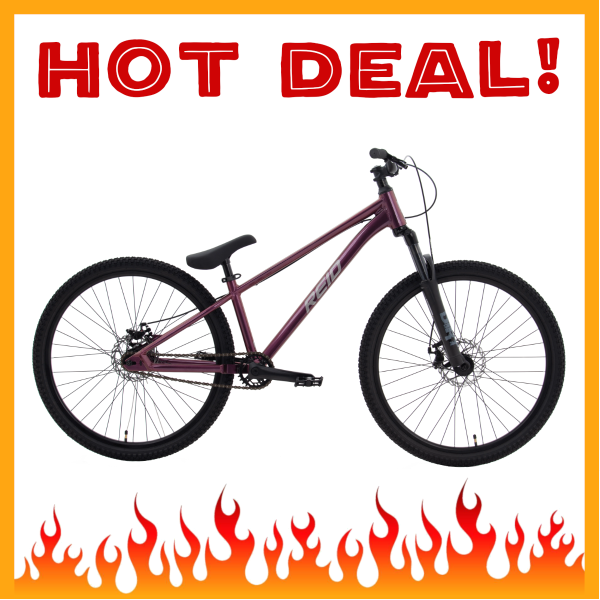 Reid Hype 26" Dirt Jumper - 22.5"TT - Plum *IN STORE PICK-UP ONLY*