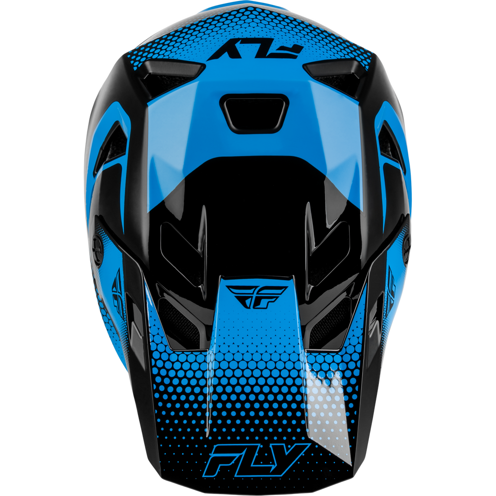 Fly Rayce Full Face BMX / DH Helmet - sz Youth S - Electric Blue & Black