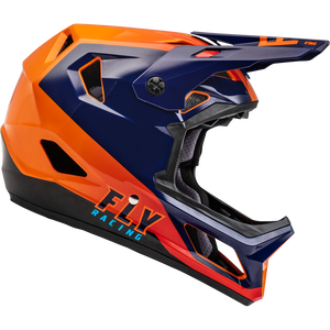 Fly Rayce Full Face BMX / DH Helmet (2023) - sz Youth L - Navy/Orange/Red