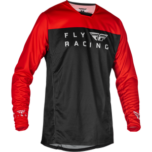 Fly Radium BMX Jersey - Youth Medium (YM) - Red / Black / Gray