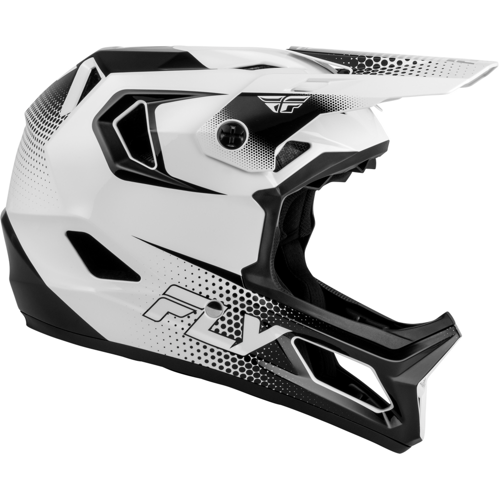 Fly Rayce Full Face BMX / DH Helmet - sz Adult XS - White/Black