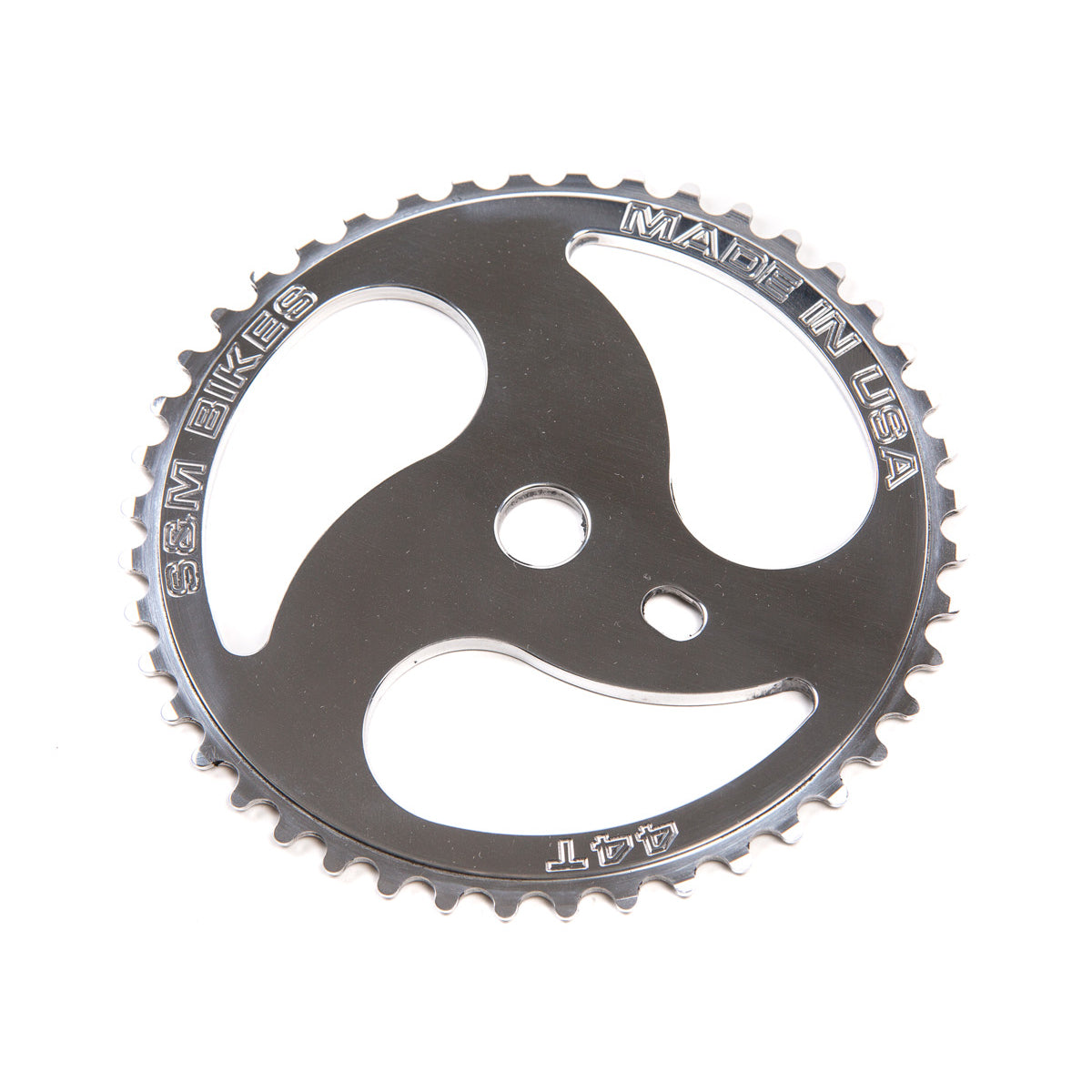 S&M 44t Chain Saw BMX Aluminum Sprocket - Polished - USA Made