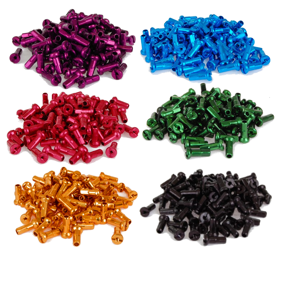 Anodized Aluminum 14g - 1/2" (12mm) Spoke Nipple - Single
