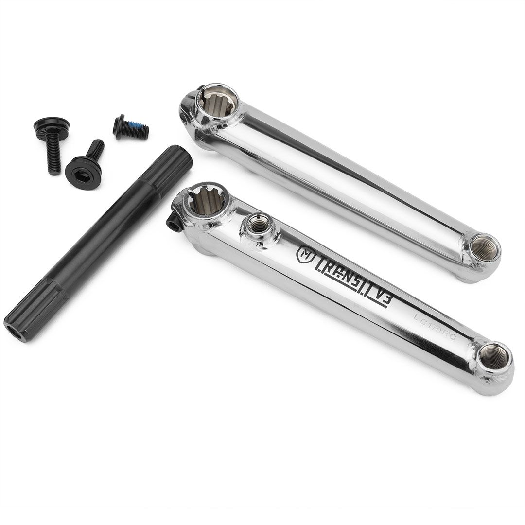 Mission Transit V3 3-Piece BMX crank - 165mm - Chrome