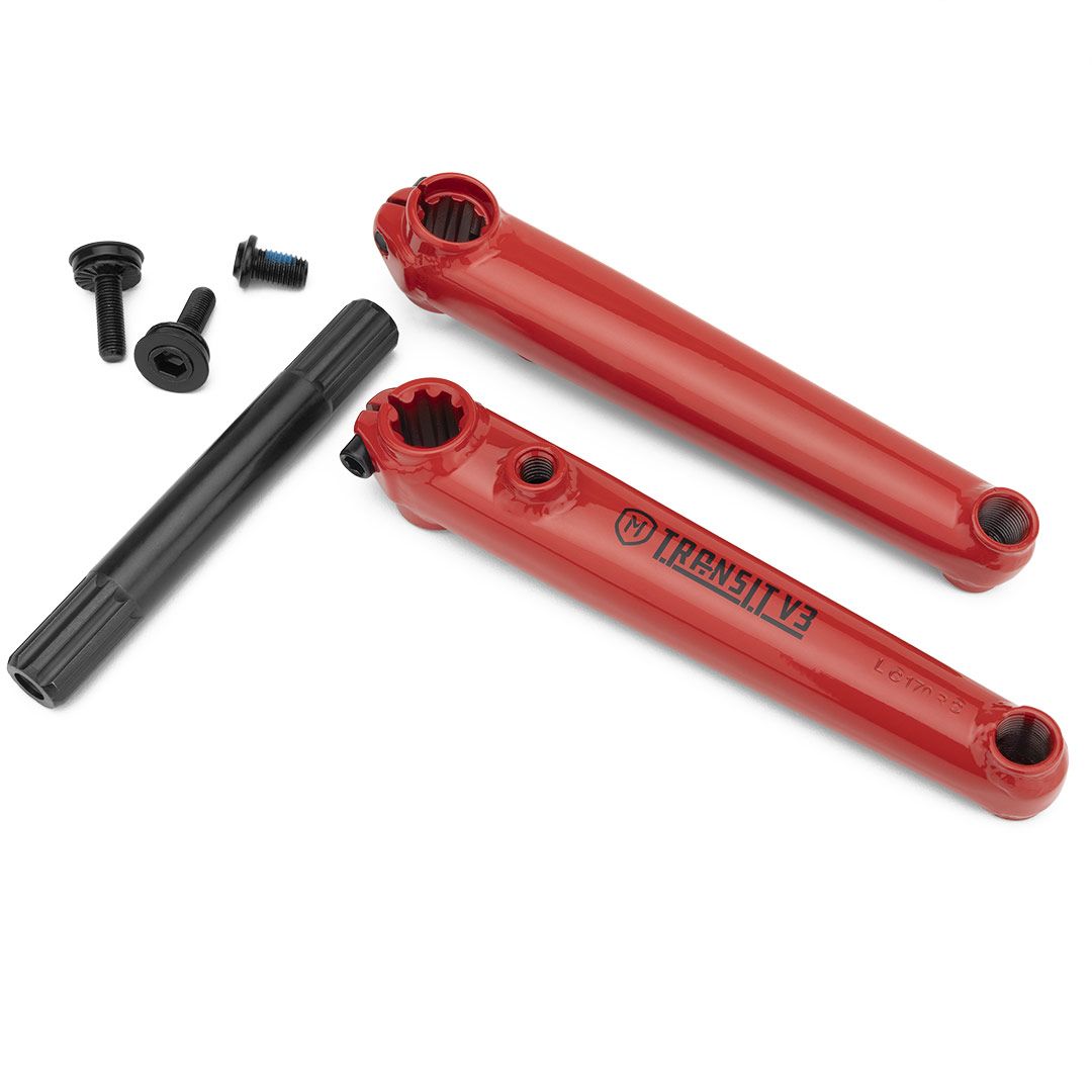 Mission Transit V3 3-Piece BMX crank - 170mm - Red