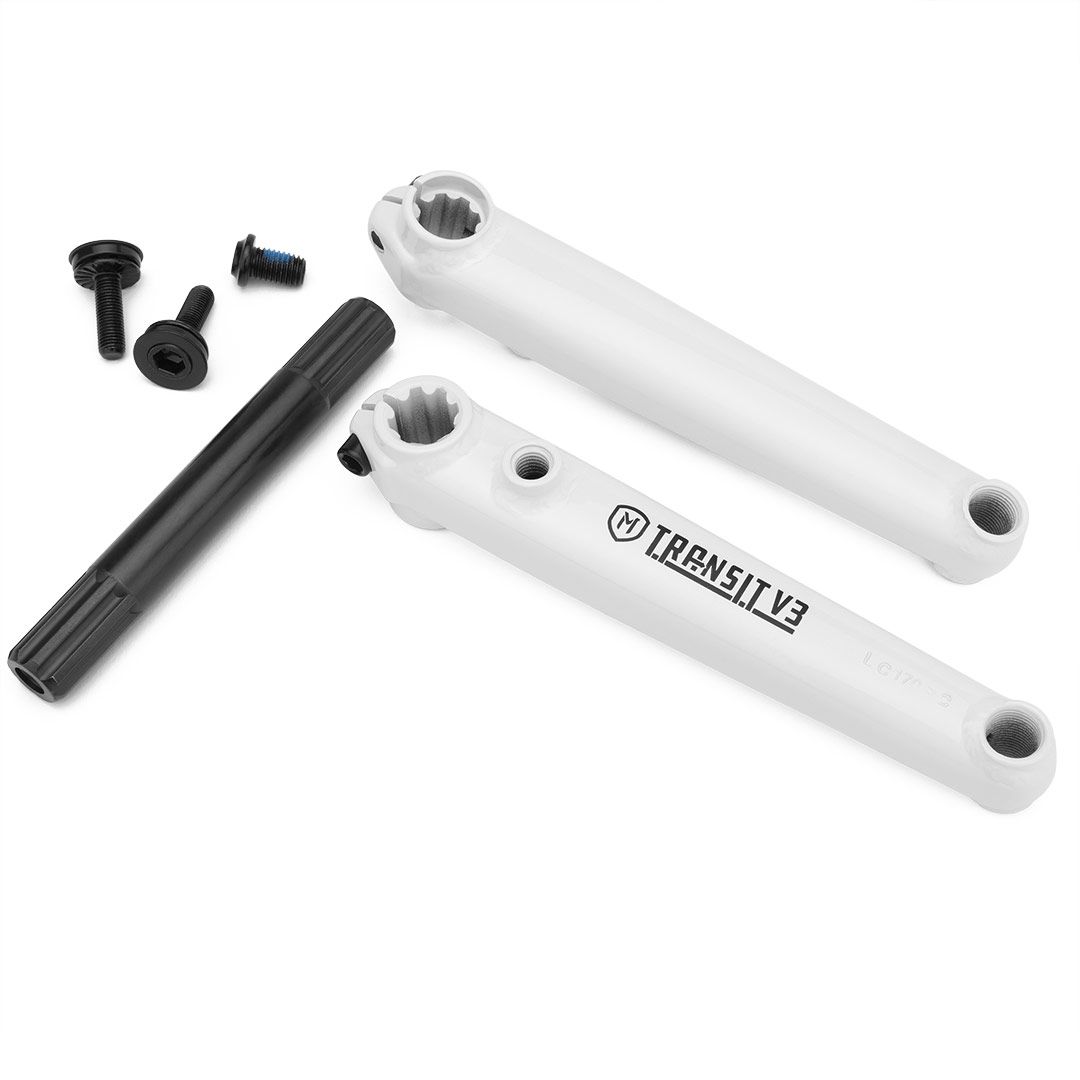 Mission Transit V3 3-Piece BMX crank - 170mm - White