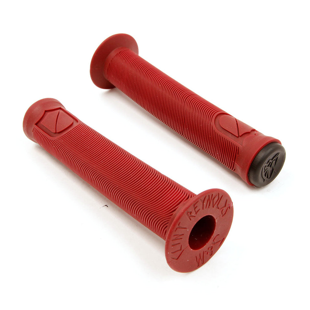 S&M Reynolds BMX Grips - Flanged - Merlot Red - USA Made