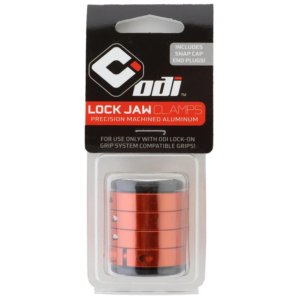 Packaged lock jaw clamps with ODI branding on a white background