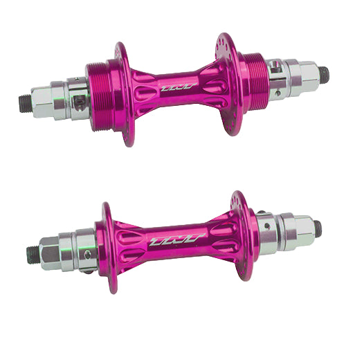 TNT Derringer Sealed BMX Flip/Flop Freewheel Hubset - 36h - 3/8" axle - Pink