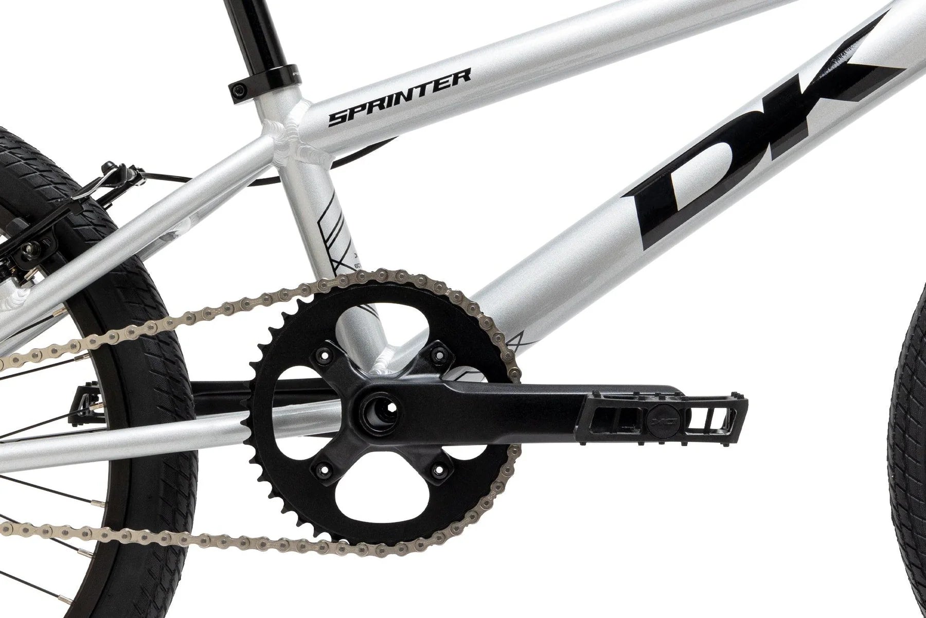 DK Sprinter Pro 20" Complete BMX Race Bike - 20.5"TT - Silver Flake