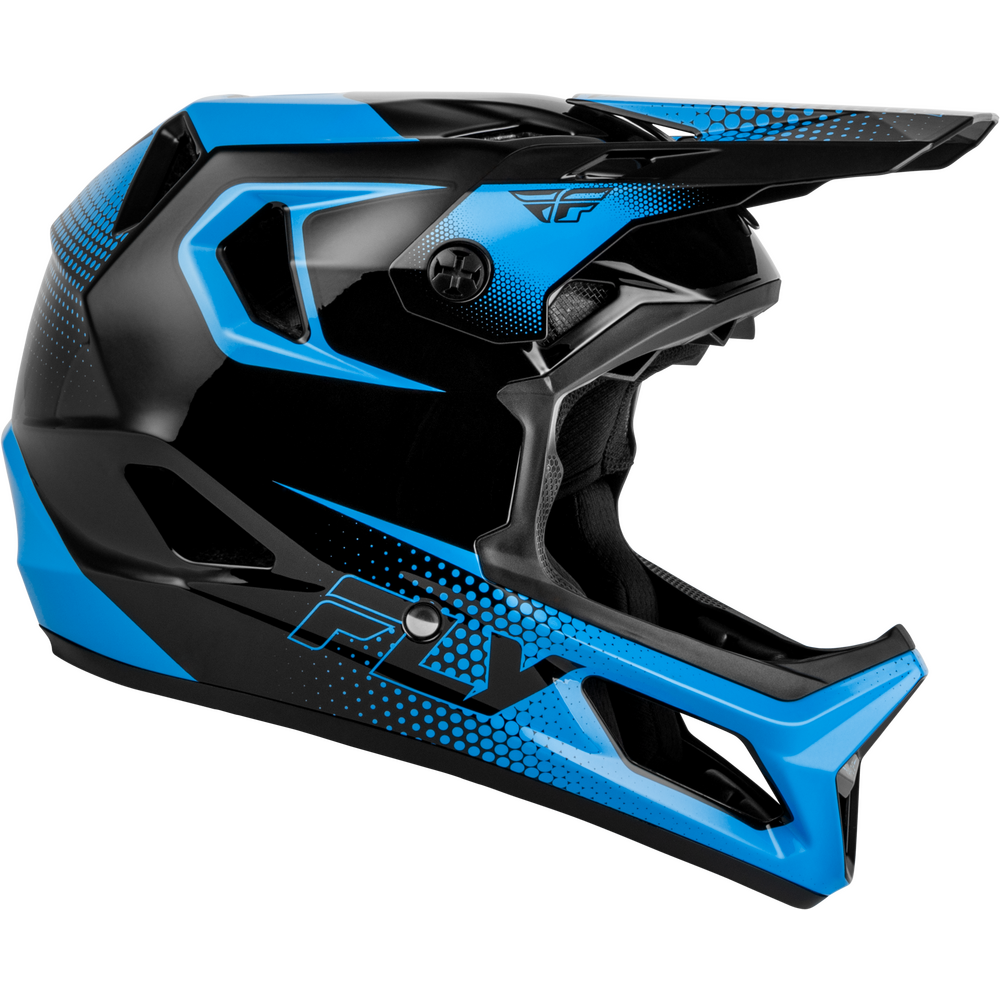 Fly Rayce Full Face BMX / DH Helmet - sz Youth S - Electric Blue & Black