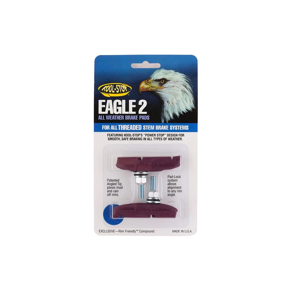 Kool Stop Eagle 2 Threaded brake pads/shoes - Purple - USA Made