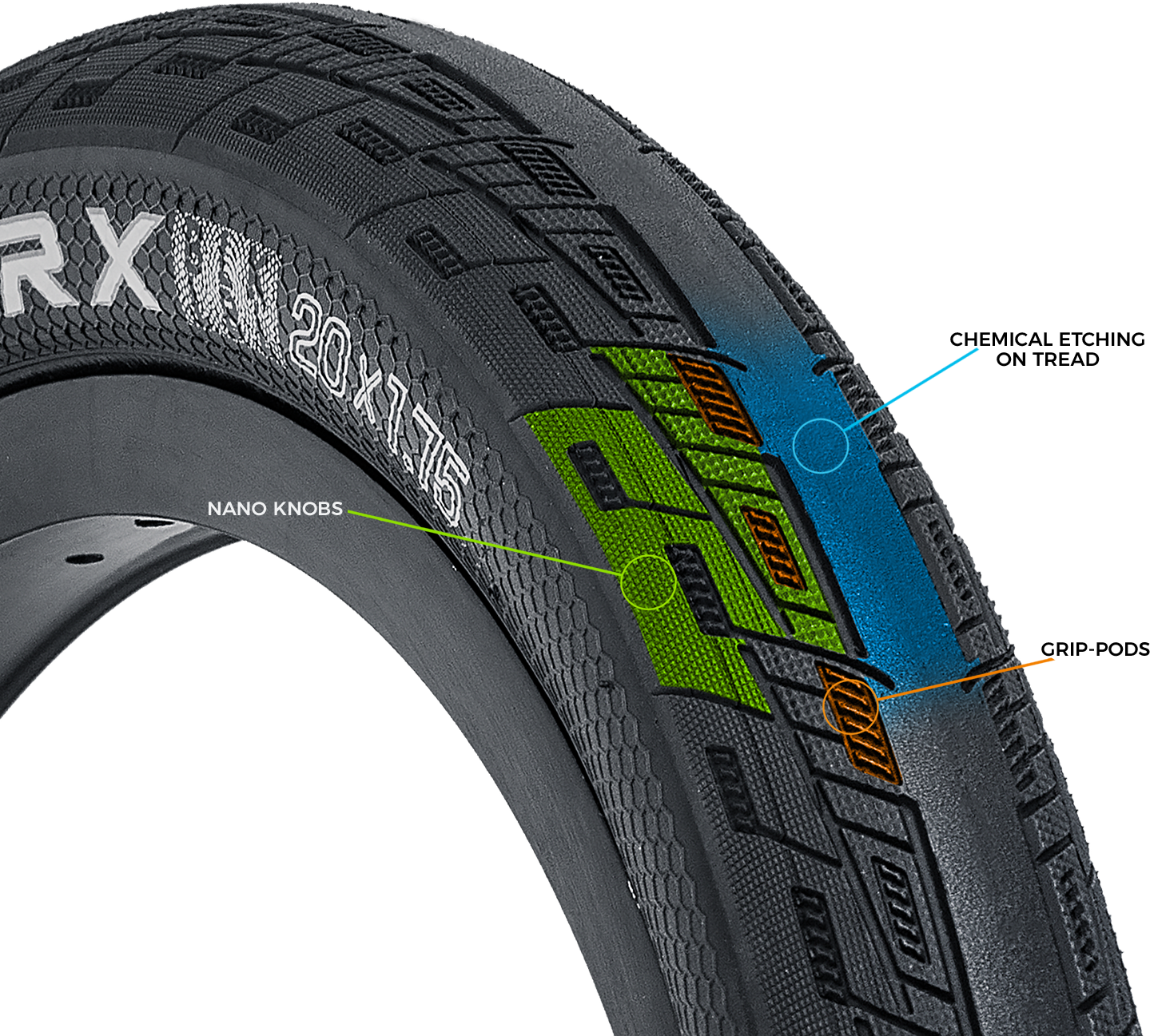 20x1.85 Tioga Fastr X Black Label BMX Folding tire - Black