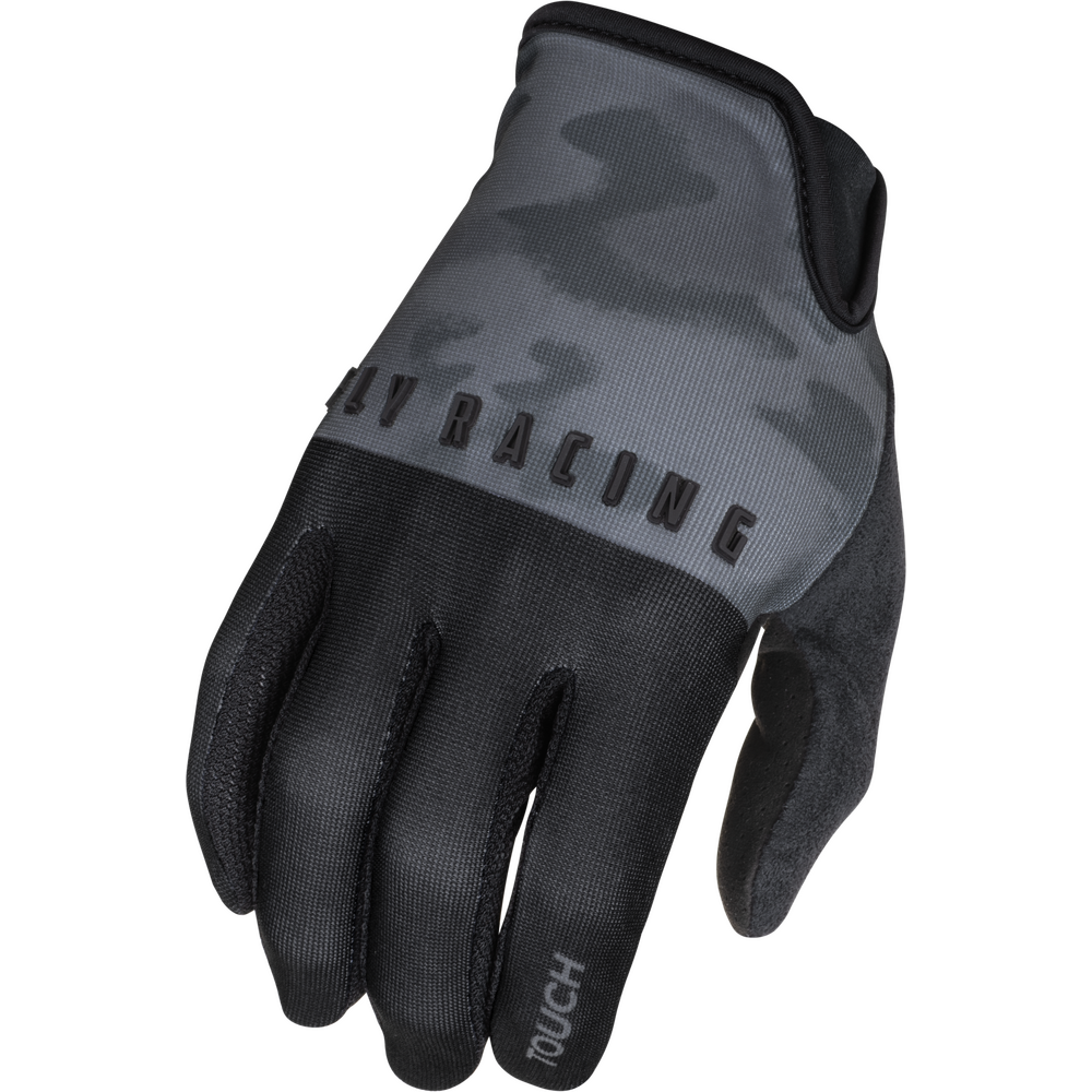 Fly Media BMX Gloves - Size 10 / Men's Large - Black/Gray Camo