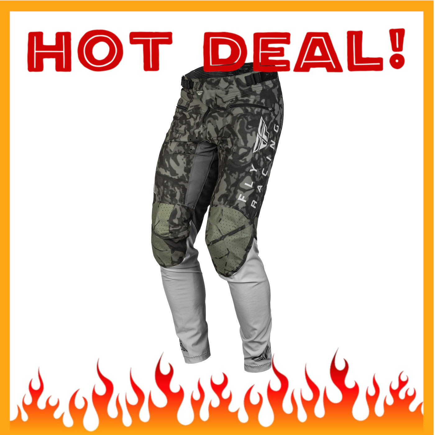 Fly Radium BMX Race Pants (2023) - Sz 30 waist - Dark Gray Camo/Gray