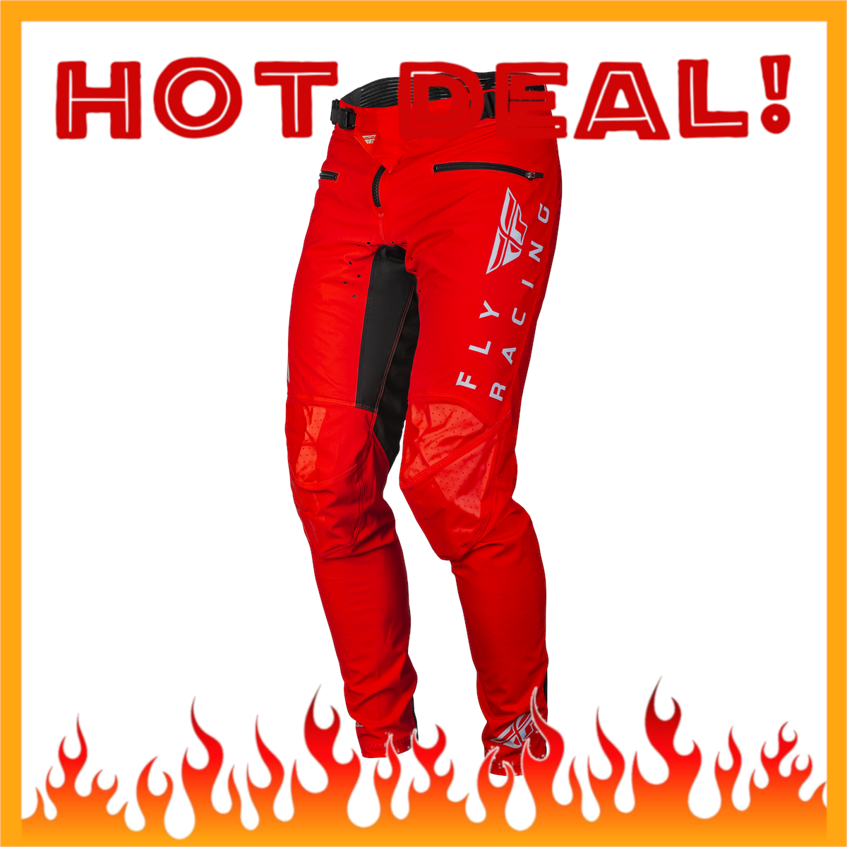 Fly Radium Youth BMX Race Pants (2023) Sz 18 waist Red/Black