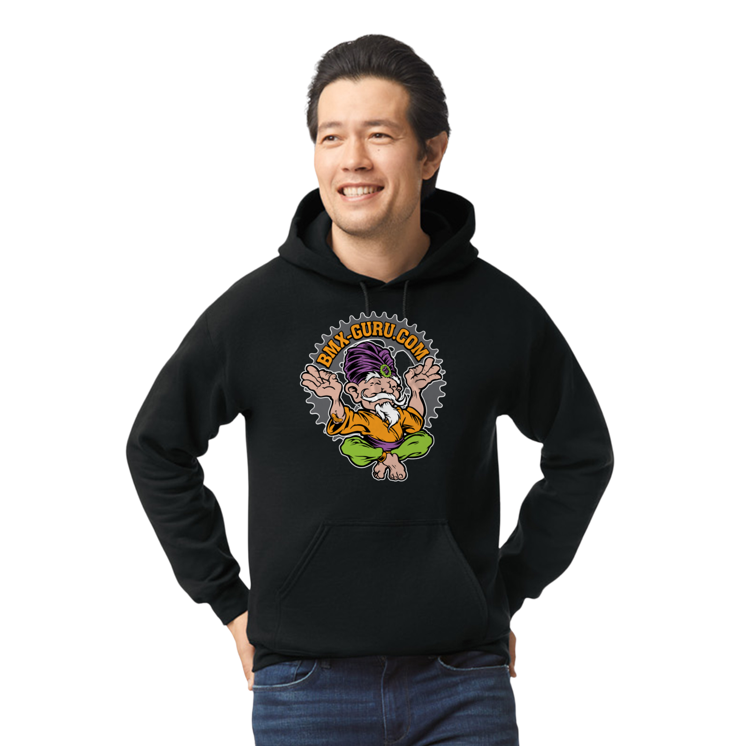 BMXGuru Hoodie - Full Color - Black