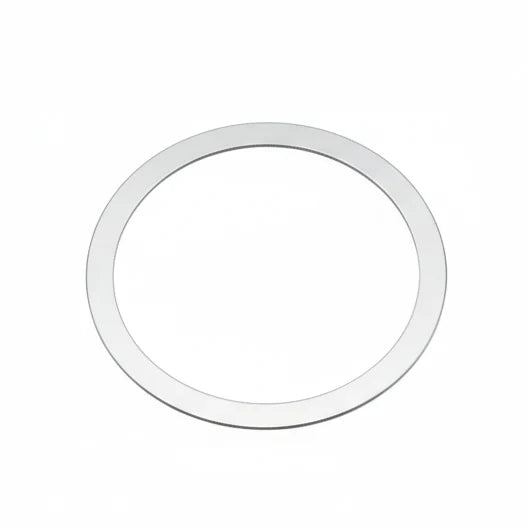Round white object on a white background