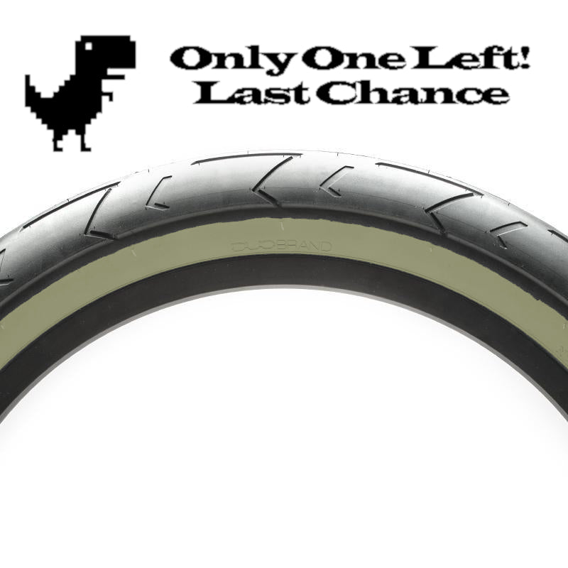 20x2.40 Duo Hi-Street BMX Tire - 110psi - Black w/ Light Gray Sidewall