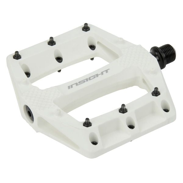 Insight DU Thermoplastic Pro BMX Platform Pedals - 9/16" - White