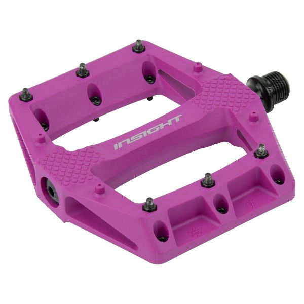 Insight DU Thermoplastic Pro BMX Platform Pedals - 9/16" - Purple
