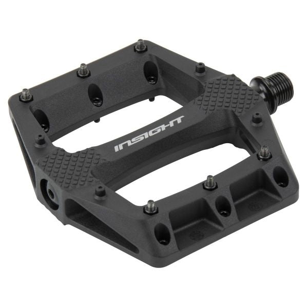 Insight DU Thermoplastic Pro BMX Platform Pedals - 9/16" - Black