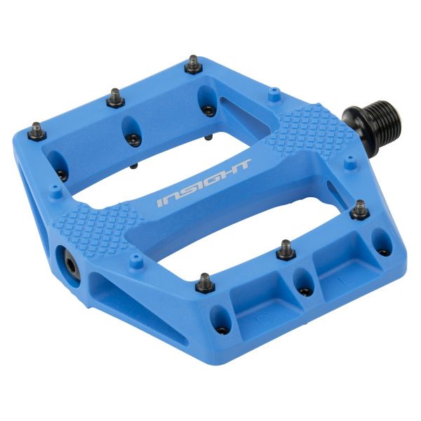 Insight DU Thermoplastic Pro BMX Platform Pedals - 9/16" - Blue